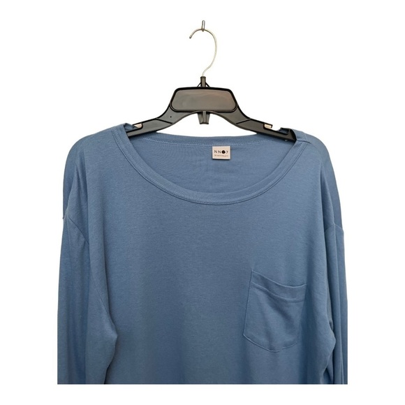 Nn07 light blue Arnold long sleeve pocket tshirt - Picture 7 of 10